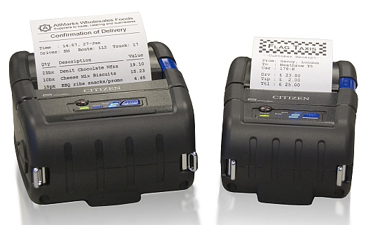 業務用モバイルサーマルプリンター（左）：CMP-30、（右）：CMP-20