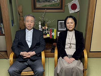 ▽	置田和永（おきたかずなが）さん 75歳、起美（きよみ）さん 67歳